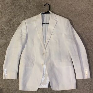 White Linen Ralph Lauren Sport Coat; 36s